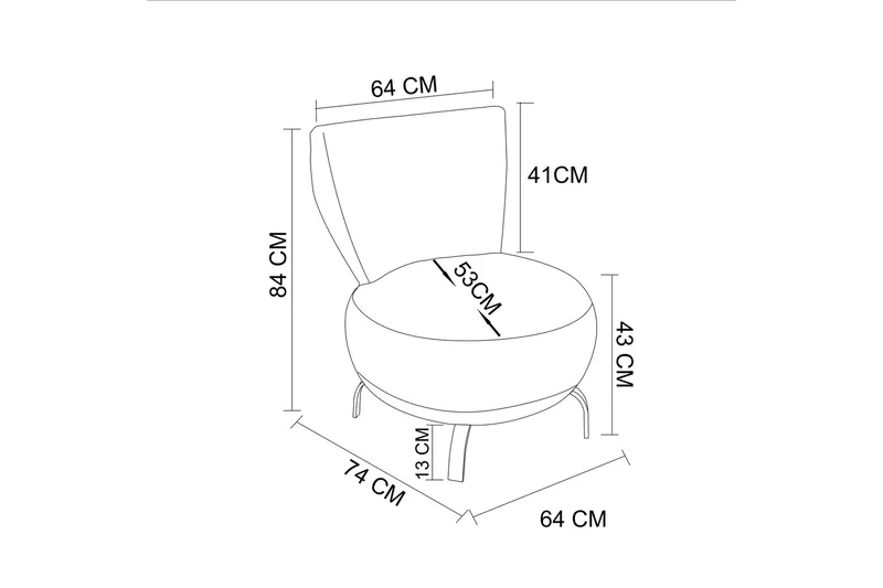 Lolya Fåtölj - Mörkblå/Svart - Möbler - Vardagsrum - Fåtöljer - Fåtölj utan armstöd