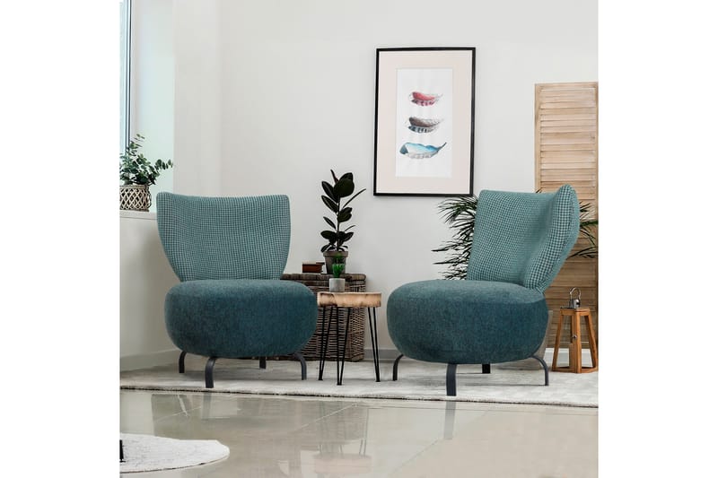Lolya Fåtölj - Turkos/Natur - Möbler - Vardagsrum - Fåtöljer - Fåtölj utan armstöd