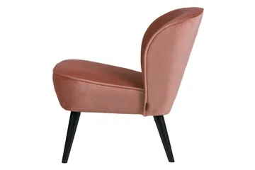 Serra Sammetsfåtölj - Rosa - Möbler - Vardagsrum - Fåtöljer - Fåtölj utan armstöd