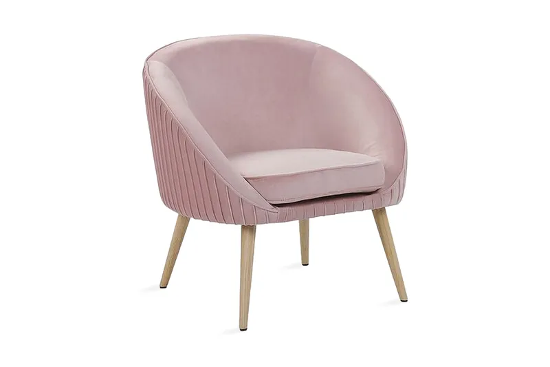 Skaten Sammetsfåtölj, Rosa