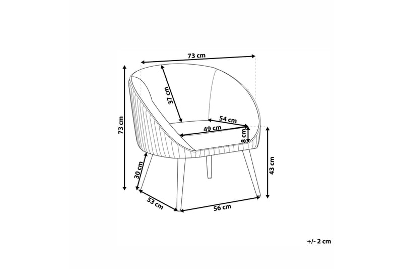 Skaten Sammetsfåtölj - Rosa - Möbler - Vardagsrum - Fåtöljer - Fåtölj utan armstöd