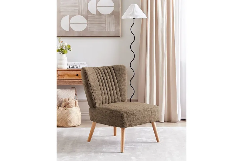 Fåtölj Vaasa - Brun, mörkt trä - Möbler - Vardagsrum - Fåtöljer - Fåtölj utan armstöd