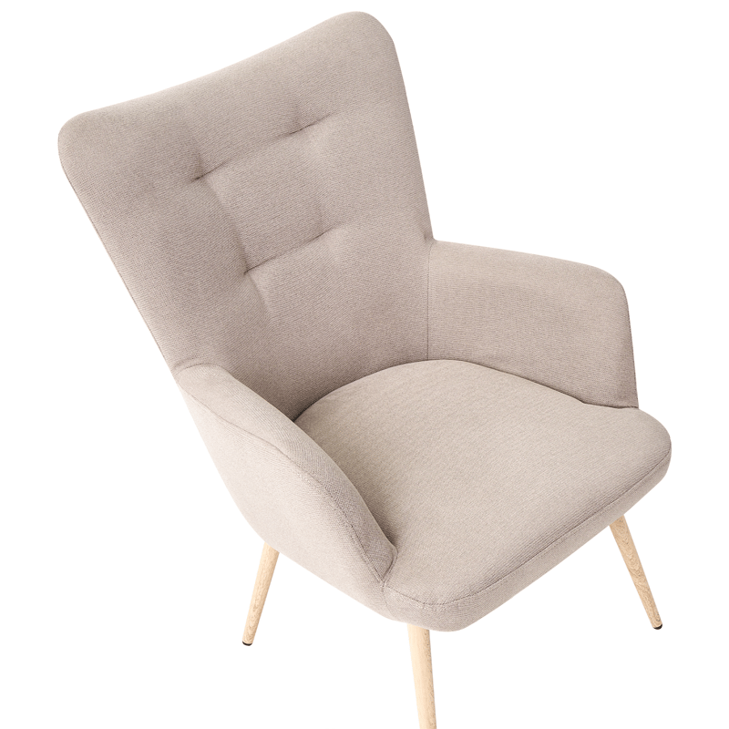 Fåtölj Vejle - Beige - Möbler - Vardagsrum - Fåtöljer - Fåtölj med fotpall