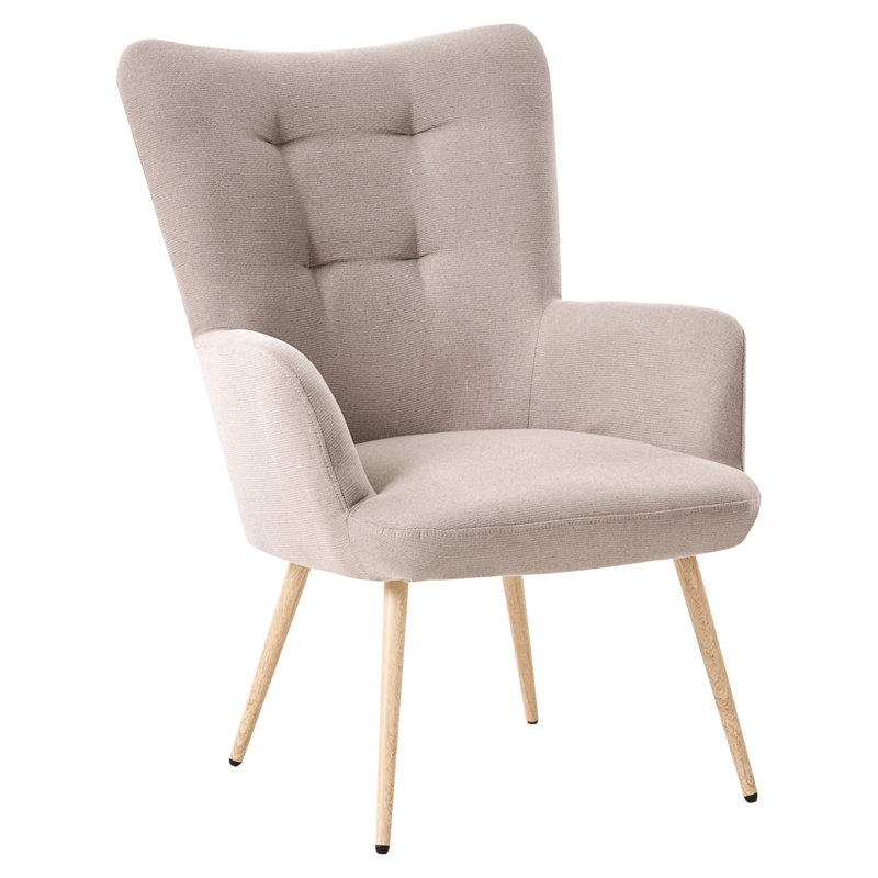 Fåtölj Vejle - Beige - Möbler - Vardagsrum - Fåtöljer - Fåtölj med fotpall