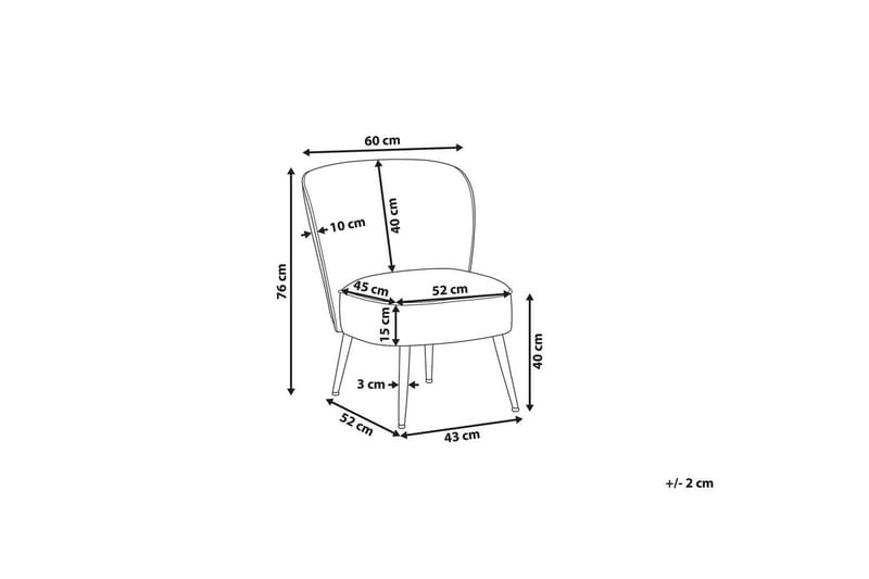 Fåtölj Voss - Beige, svart - Möbler - Vardagsrum - Fåtöljer - Fåtölj utan armstöd