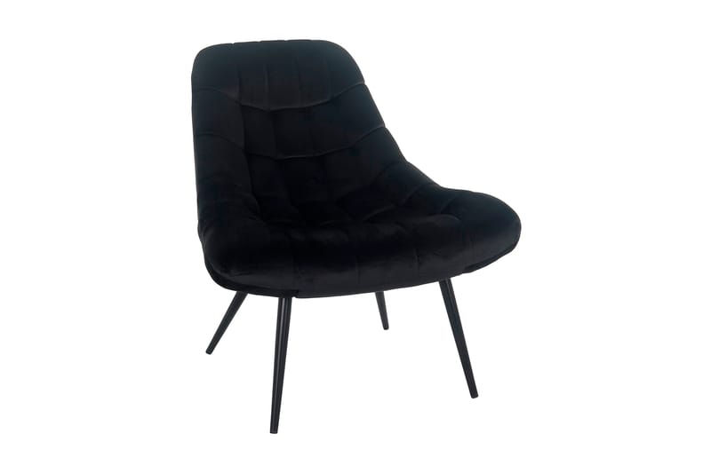 Fåtölj XXL velvet metal black - Fåtöljer - Sammetsfåtölj