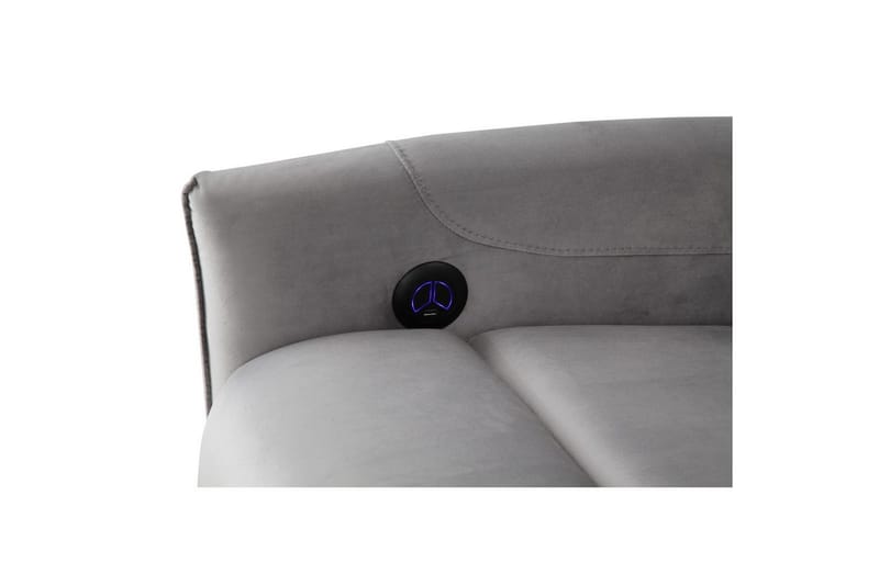 Fåtölj Pineto Grå, Sammet/Metall/Trä - Grå, Sammet/Metall/Trä - Möbler - Vardagsrum - Fåtöljer - Biofåtöljer & reclinerfåtöljer