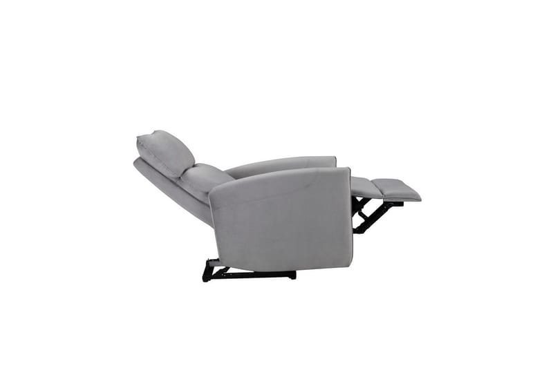 Fåtölj Pineto Grå, Sammet/Metall/Trä - Grå, Sammet/Metall/Trä - Möbler - Vardagsrum - Fåtöljer - Biofåtöljer & reclinerfåtöljer