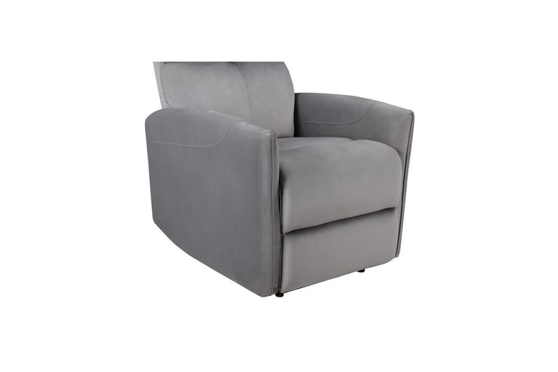 Fåtölj Pineto Grå, Sammet/Metall/Trä - Grå, Sammet/Metall/Trä - Möbler - Vardagsrum - Fåtöljer - Biofåtöljer & reclinerfåtöljer