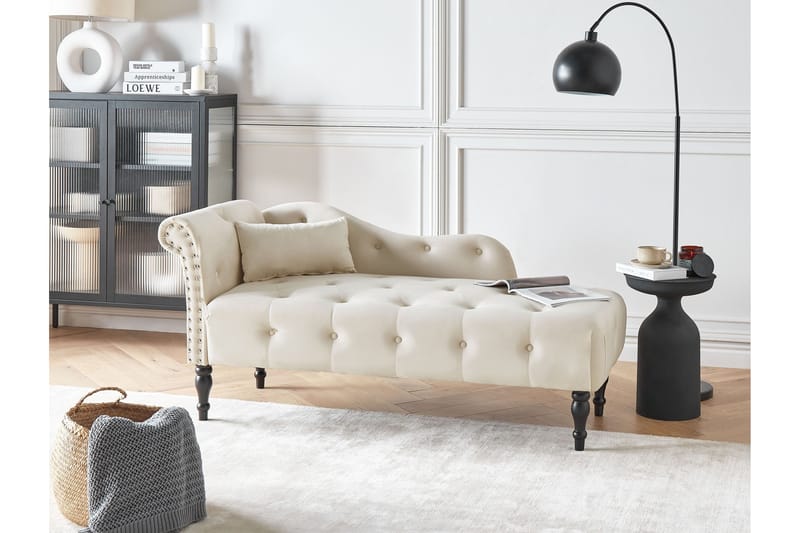 Frostorp Schäslong 152 cm - Beige/Svart - Möbler - Vardagsrum - Fåtöljer - Schäslongfåtöljer & divanfåtöljer