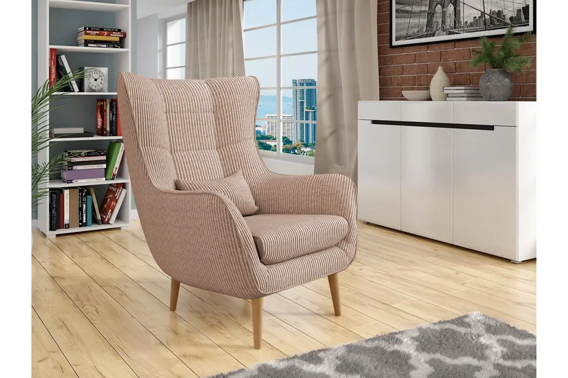 Gabi Fåtölj - Rosa - Möbler - Vardagsrum - Fåtöljer - Öronlappsfåtölj