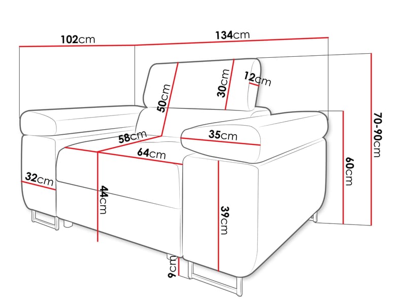 Gabina Fåtölj - svart - Möbler - Vardagsrum - Fåtöljer