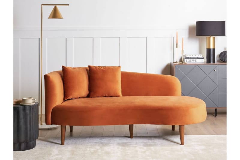 Gabriell Schäslong 168 cm Vänster - Orange - Möbler - Vardagsrum - Fåtöljer - Schäslongfåtöljer & divanfåtöljer