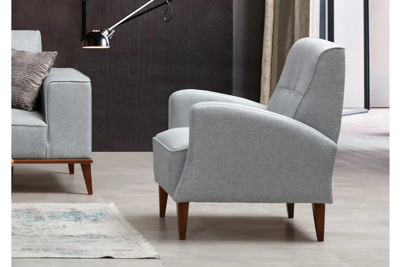 Heiss Fåtölj med Armstöd - Grå - Möbler - Vardagsrum - Fåtöljer