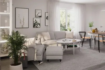 Howard Classic Fåtölj med Fotpall - Grå - Möbler - Vardagsrum - Fåtöljer - Fåtölj med fotpall