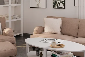 Howard Classic Fåtölj med Fotpall - Mörkbeige - Möbler - Vardagsrum - Fåtöljer - Fåtölj med fotpall