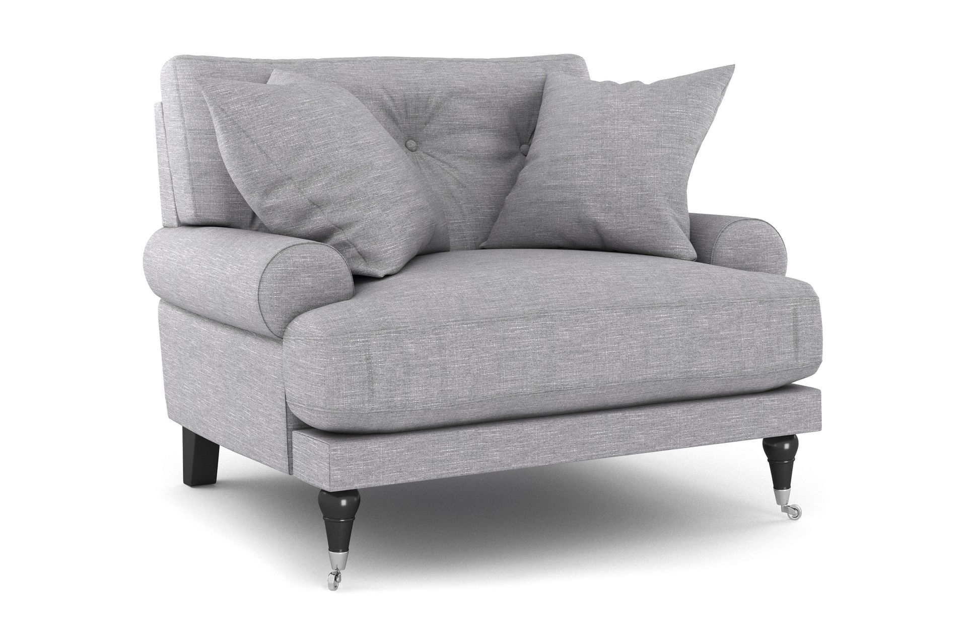 andrew fåtölj - ljusgrå/krom