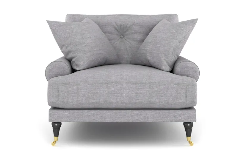 Andrew Fåtölj - Ljusgrå/Mässing - Möbler - Vardagsrum - Fåtöljer - Howard fåtölj