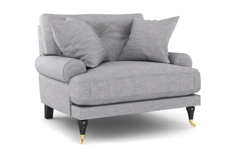 Andrew Fåtölj - Ljusgrå/Mässing - Möbler - Vardagsrum - Fåtöljer - Howard fåtölj