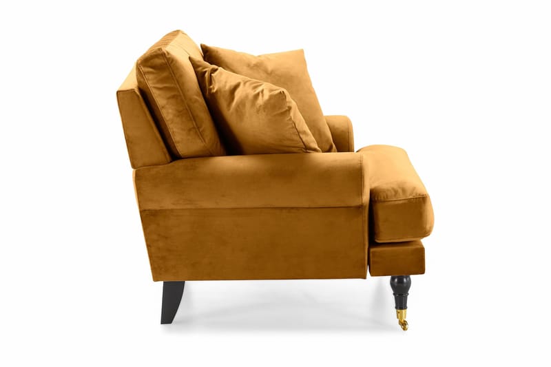 Andrew Sammetsfåtölj - Amber/Mässing - Möbler - Vardagsrum - Fåtöljer - Sammetsfåtölj