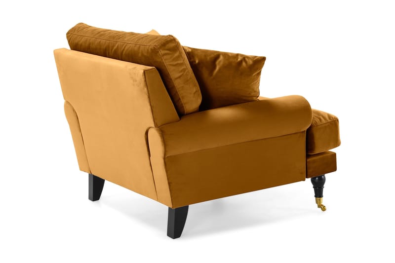 Andrew Sammetsfåtölj - Amber/Mässing - Möbler - Vardagsrum - Fåtöljer - Sammetsfåtölj