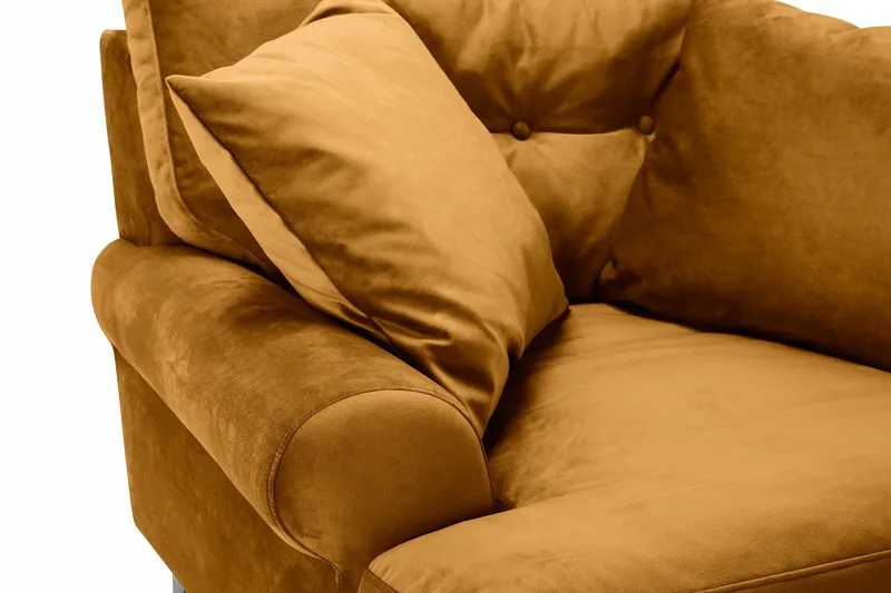 Andrew Sammetsfåtölj - Amber/Mässing - Möbler - Vardagsrum - Fåtöljer - Sammetsfåtölj