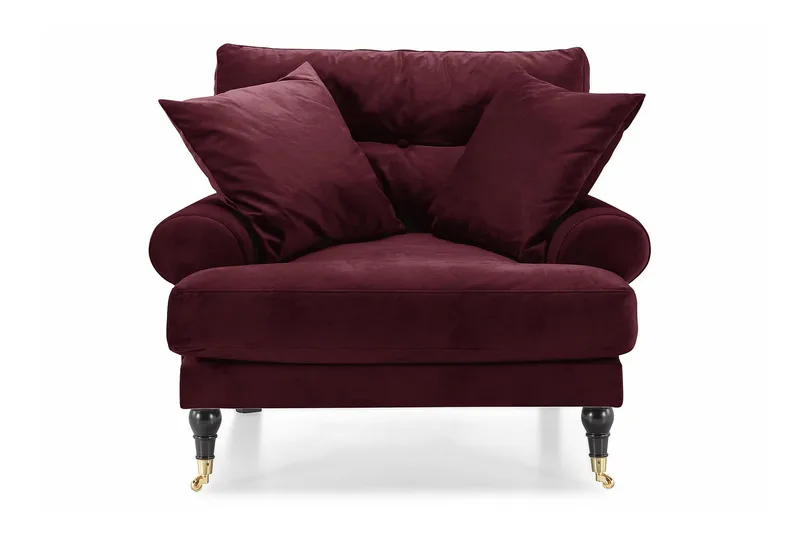 Andrew Sammetsfåtölj - Lila/Mässing - Möbler - Vardagsrum - Fåtöljer - Sammetsfåtölj