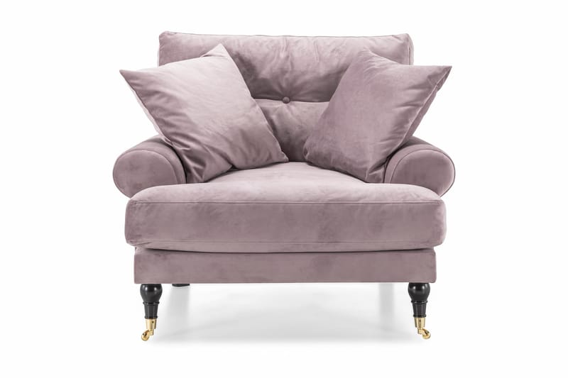 Andrew Sammetsfåtölj - Lila/Mässing - Möbler - Vardagsrum - Fåtöljer - Sammetsfåtölj