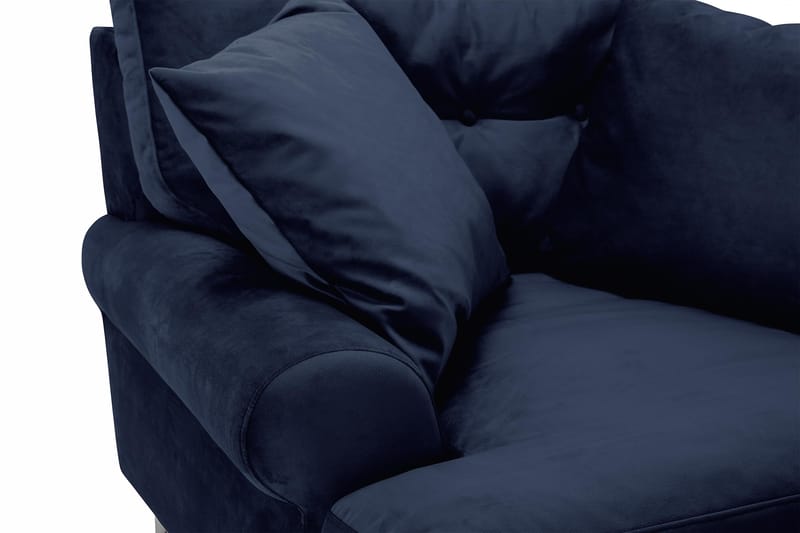 Andrew Sammetsfåtölj - Midnattsblå/Krom - Möbler - Vardagsrum - Fåtöljer - Sammetsfåtölj