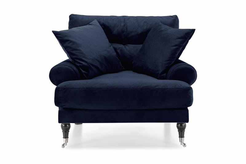 Andrew Sammetsfåtölj - Midnattsblå/Krom - Möbler - Vardagsrum - Fåtöljer - Sammetsfåtölj