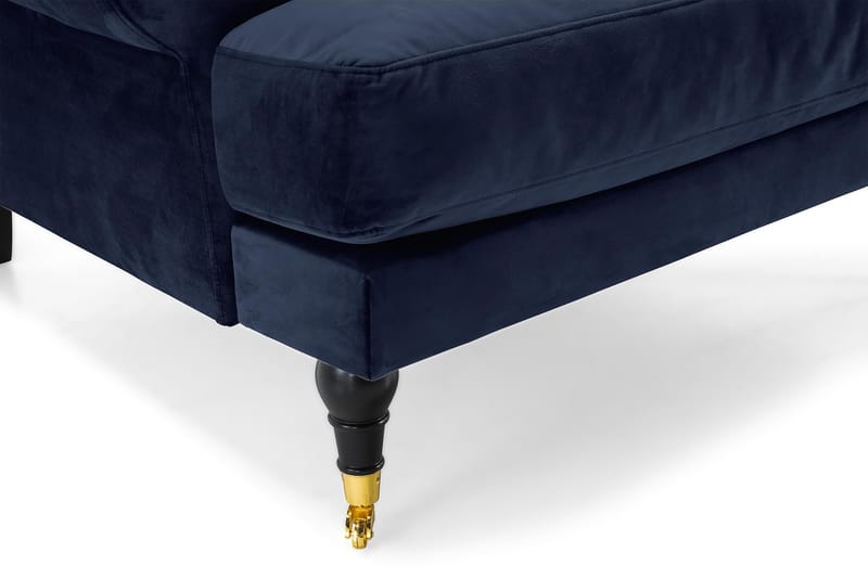 Andrew Sammetsfåtölj - Midnattsblå/Mässing - Möbler - Vardagsrum - Fåtöljer - Sammetsfåtölj