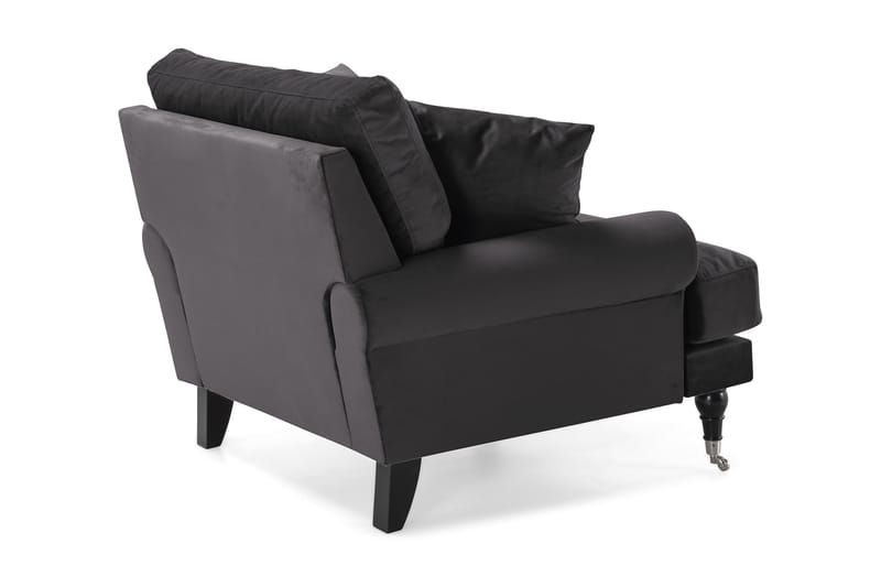 Andrew Sammetsfåtölj - Mörkgrå/Krom - Möbler - Vardagsrum - Fåtöljer - Sammetsfåtölj