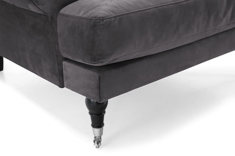 Andrew Sammetsfåtölj - Mörkgrå/Krom - Möbler - Vardagsrum - Fåtöljer - Sammetsfåtölj