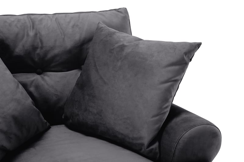 Andrew Sammetsfåtölj - Mörkgrå/Mässing - Möbler - Vardagsrum - Fåtöljer - Sammetsfåtölj