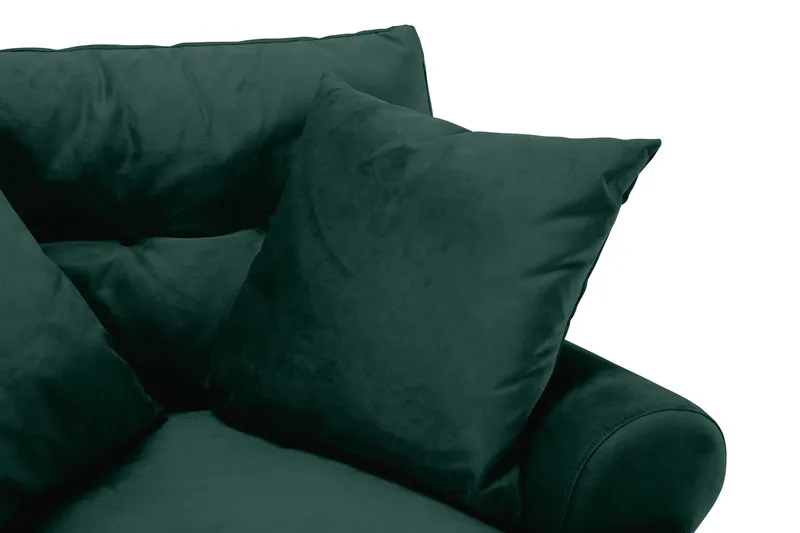 Andrew Sammetsfåtölj - Mörkgrön/Krom - Möbler - Vardagsrum - Fåtöljer - Sammetsfåtölj