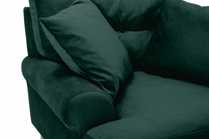 Andrew Sammetsfåtölj - Mörkgrön/Krom - Möbler - Vardagsrum - Fåtöljer - Sammetsfåtölj