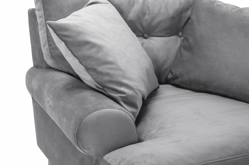 Andrew Sammetsfåtölj - Silvergrå/Mässing - Möbler - Vardagsrum - Fåtöljer - Sammetsfåtölj