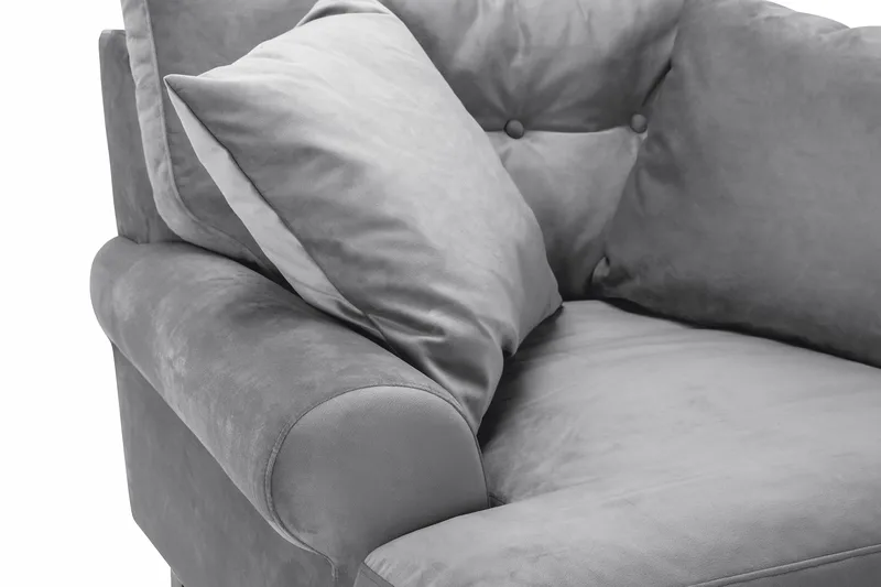 Andrew Sammetsfåtölj - Silvergrå/Mässing - Möbler - Vardagsrum - Fåtöljer - Sammetsfåtölj