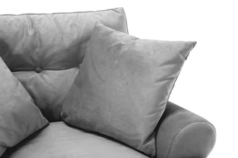 Andrew Sammetsfåtölj - Silvergrå/Mässing - Möbler - Vardagsrum - Fåtöljer - Sammetsfåtölj