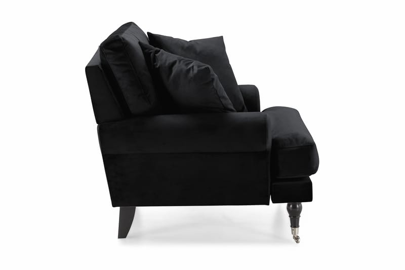 Andrew Sammetsfåtölj - Svart/Krom - Möbler - Vardagsrum - Fåtöljer - Sammetsfåtölj