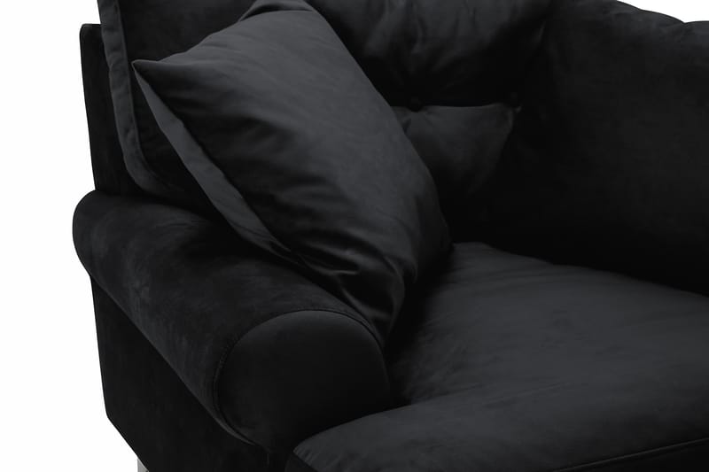 Andrew Sammetsfåtölj - Svart/Mässing - Möbler - Vardagsrum - Fåtöljer - Sammetsfåtölj
