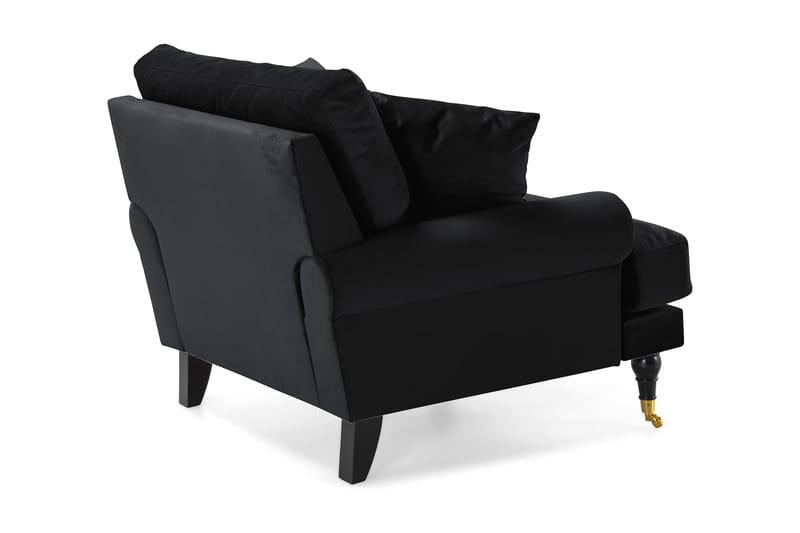 Andrew Sammetsfåtölj - Svart/Mässing - Möbler - Vardagsrum - Fåtöljer - Sammetsfåtölj