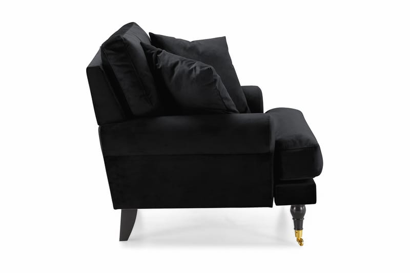 Andrew Sammetsfåtölj - Svart/Mässing - Möbler - Vardagsrum - Fåtöljer - Sammetsfåtölj