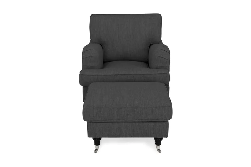 Howard Classic Fåtölj med Fotpall - Antracit - Möbler - Vardagsrum - Fåtöljer - Fåtölj med fotpall
