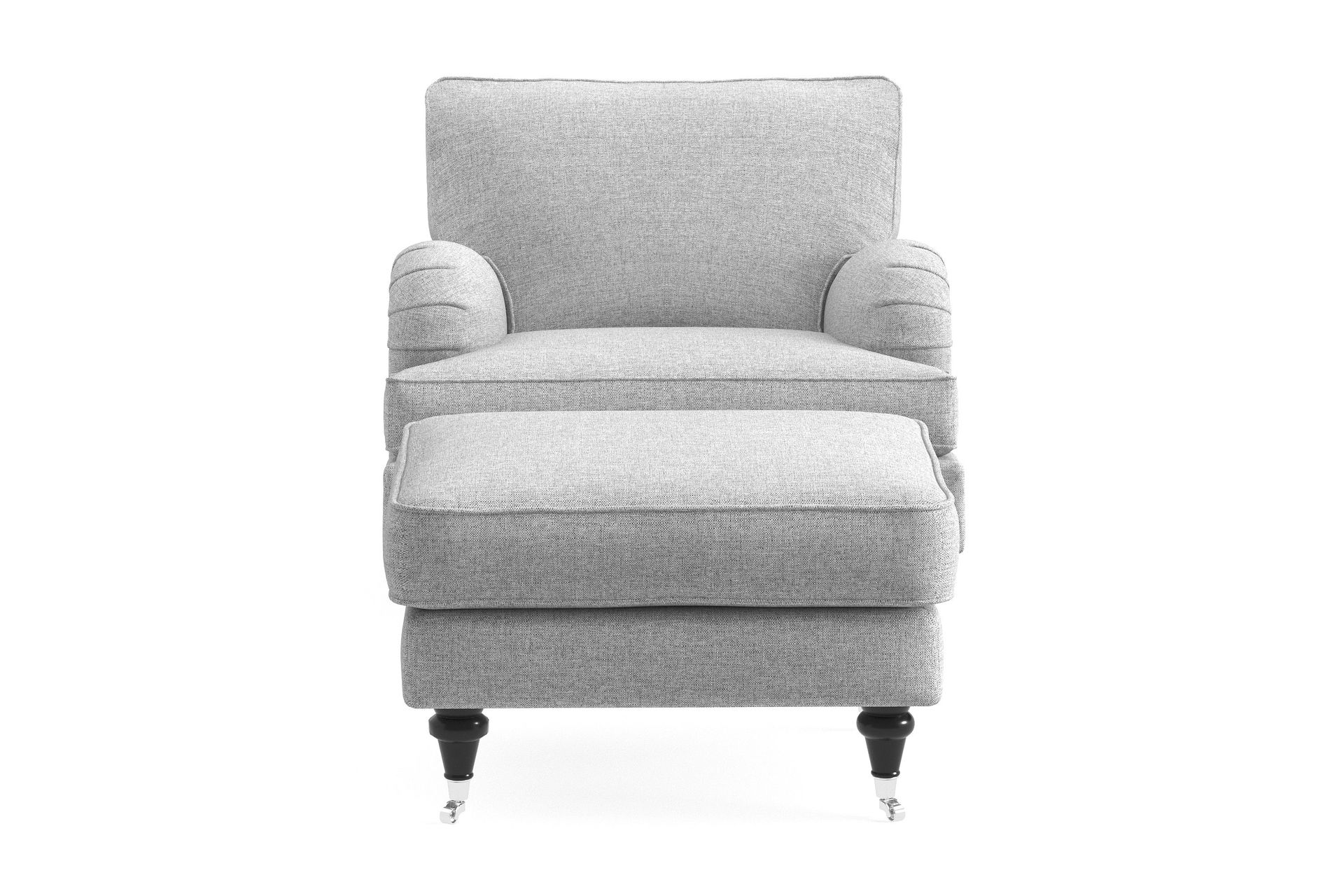 howard classic fåtölj med fotpall - grå