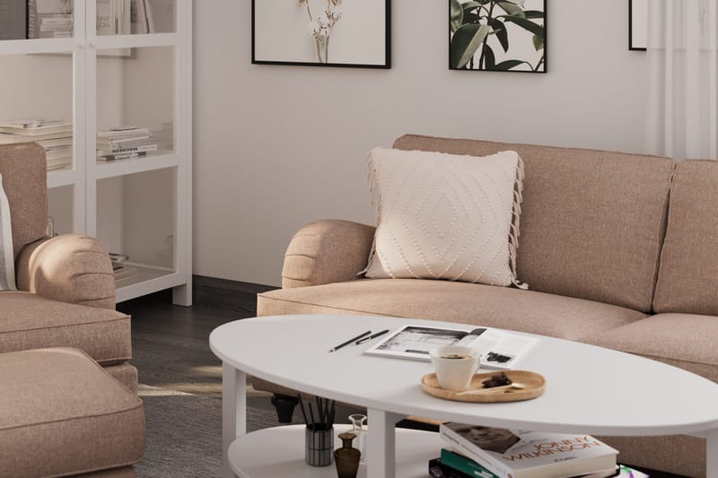 Howard Classic Fåtölj med Fotpall - Mörkbeige - Möbler - Vardagsrum - Fåtöljer - Fåtölj med fotpall