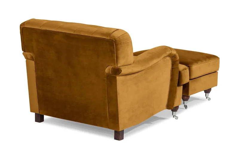 Howard Riviera Fåtölj med Fotpall - Amber - Möbler - Vardagsrum - Fåtöljer - Fåtölj med fotpall