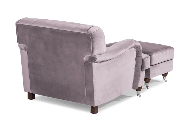 Howard Riviera Fåtölj med Fotpall - Lila - Möbler - Vardagsrum - Fåtöljer - Fåtölj med fotpall