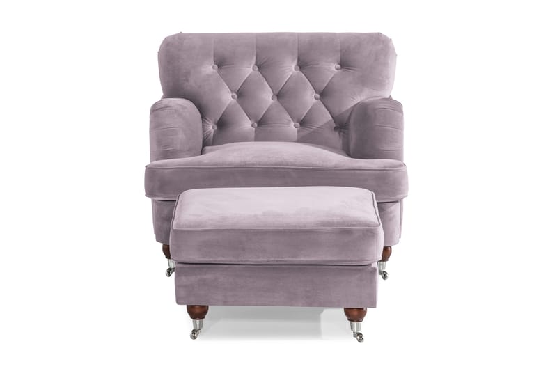 Howard Riviera Fåtölj med Fotpall - Lila - Möbler - Vardagsrum - Fåtöljer - Fåtölj med fotpall