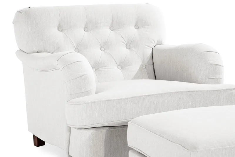 Howard Riviera Fåtölj med Fotpall - Linnebeige - Möbler - Vardagsrum - Fåtöljer - Fåtölj med fotpall